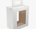 Empty Carrying Cardboard Corrugated Box With Handle 02 3d model