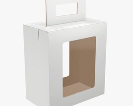 Empty Carrying Cardboard Corrugated Box With Handle 02 Modelo 3D
