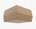 Empty Fast food Cardboard Corrugated Box 3D-Modell