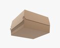 Empty Fast food Cardboard Corrugated Box 3d model