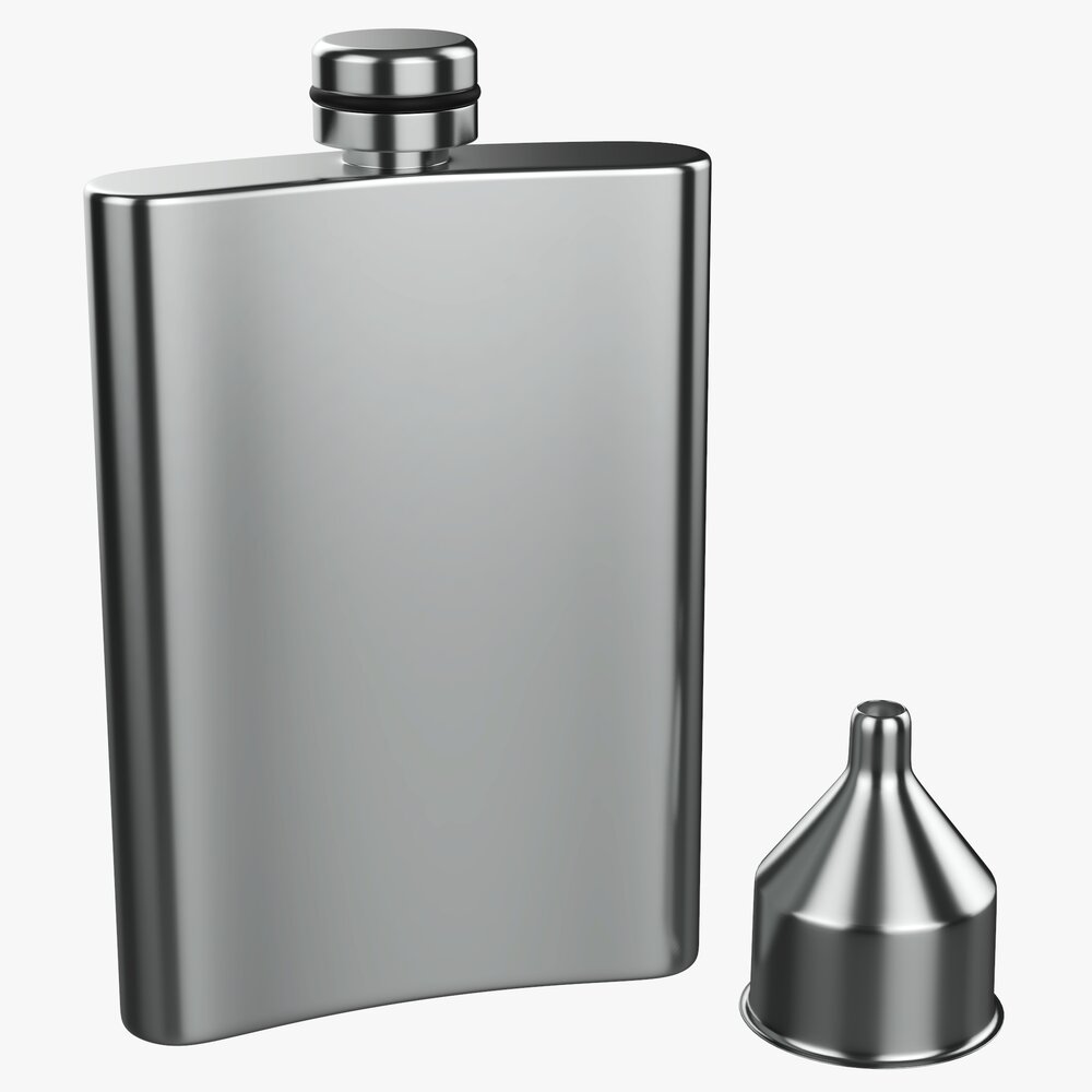 Flask Liquor Stainless Steel 01 Modelo 3d