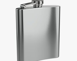 Flask Liquor Stainless Steel 05 3D 모델 
