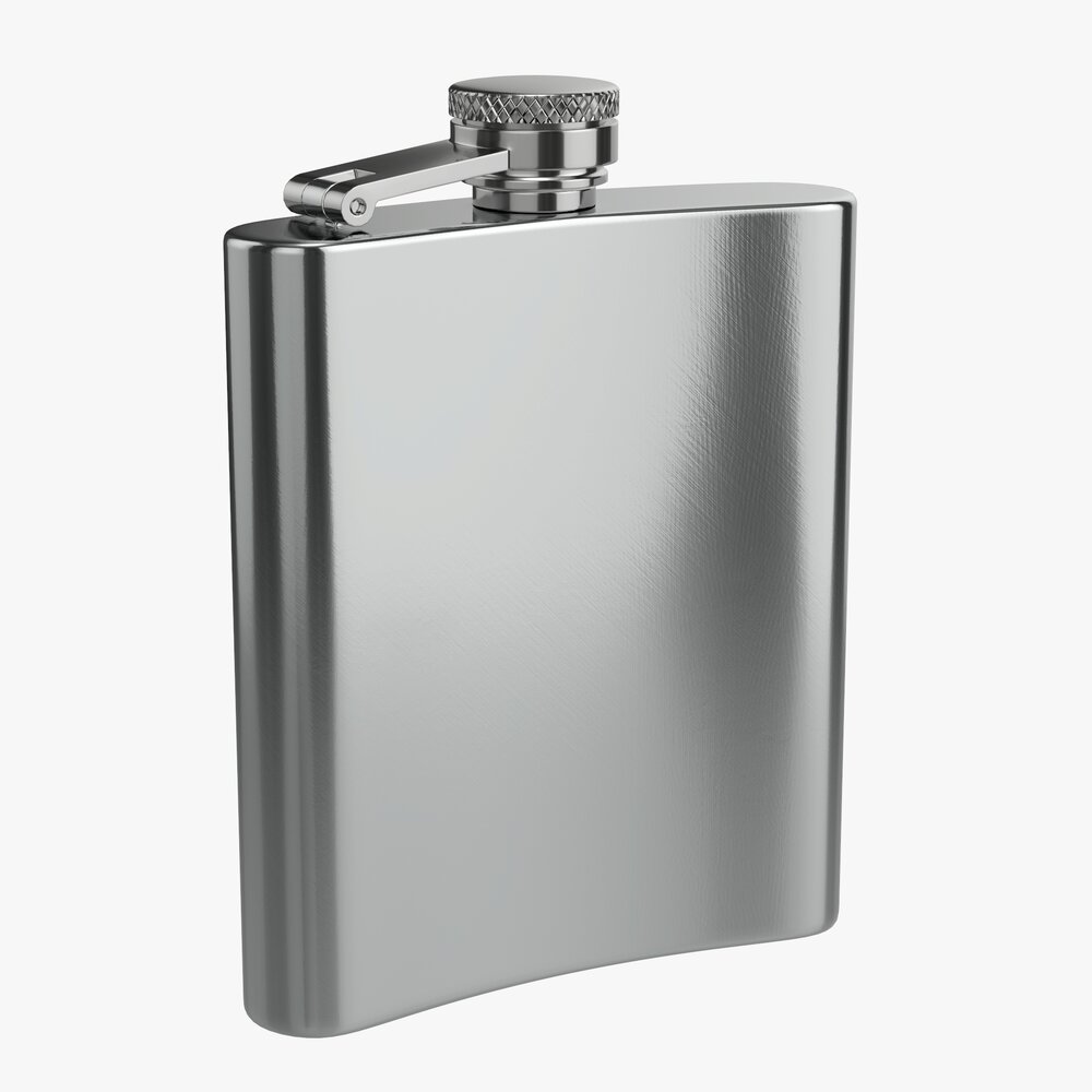 Flask Liquor Stainless Steel 05 3d model