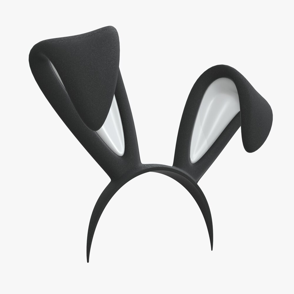 Headband Bunny Ears Bent 3D model