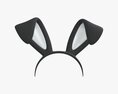 Headband Bunny Ears Bent 3d model