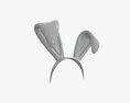 Headband Bunny Ears Bent Modello 3D
