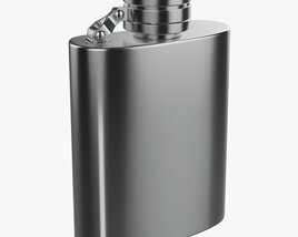 Flask Liquor Stainless Steel 09 3D 모델 