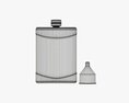 Flask Liquor Stainless Steel Leather Wrap 01 Modello 3D