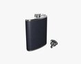 Flask Liquor Stainless Steel Leather Wrap 02 Modello 3D