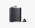 Flask Liquor Stainless Steel Leather Wrap 02 3D 모델 