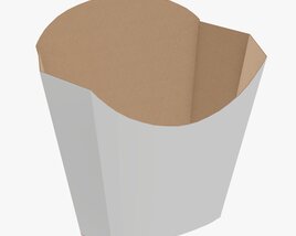 French Fries Fast Food Paper Box 01 3D model