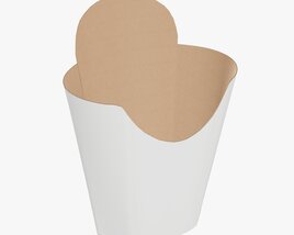 French Fries Fast Food Paper Box 02 3D-Modell