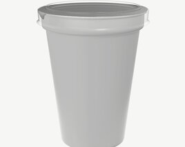 Yogurt Medium Container With Cover Modèle 3D