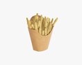 French Fries with Fast Food Paper Box 02 3D модель