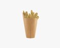 French Fries with Fast Food Paper Box 02 3D модель