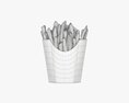 French Fries with Fast Food Paper Box 02 Modelo 3D