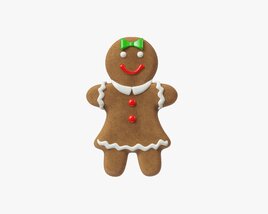 Gingerbread Cookie Girl Modelo 3d