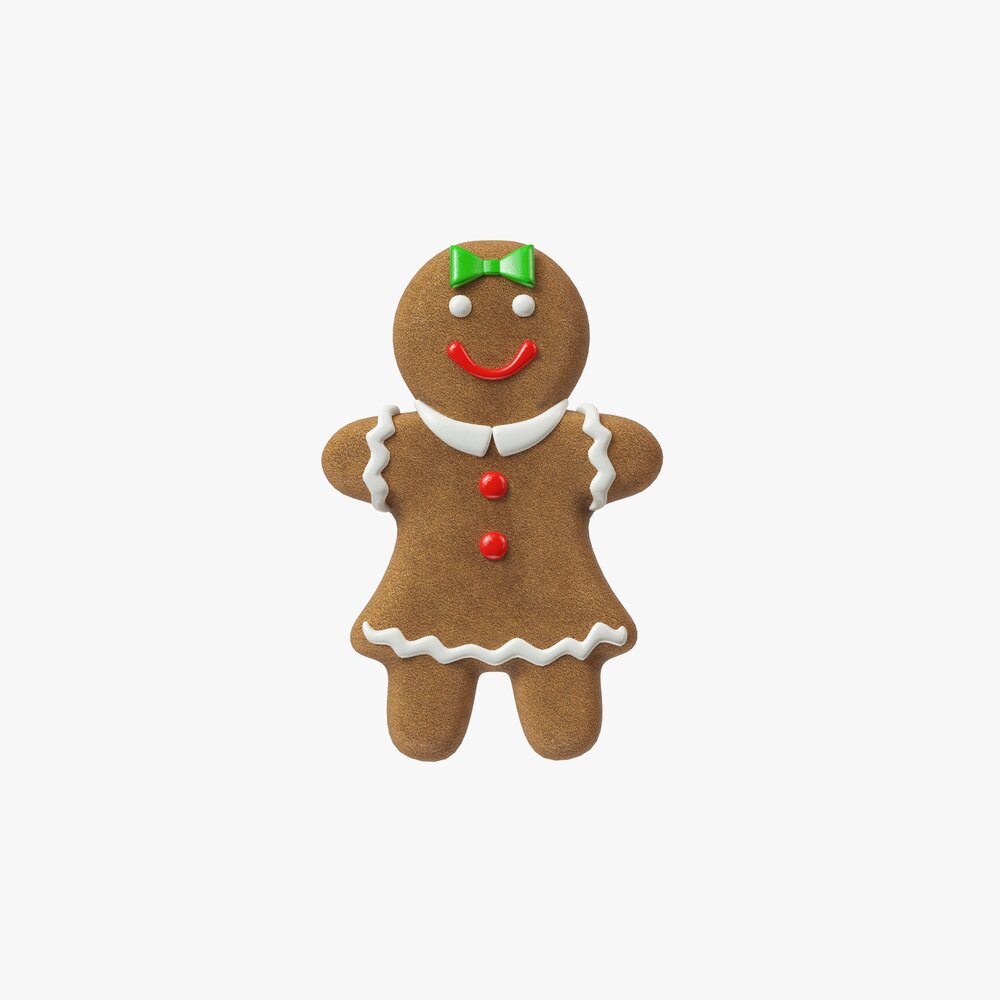 Gingerbread Cookie Girl Modello 3D