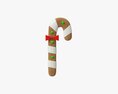 Gingerbread Cookie Cane Modello 3D