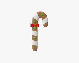 Gingerbread Cookie Cane Modelo 3D
