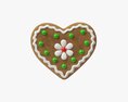 Gingerbread Cookie Heart 3D-Modell
