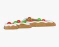 Gingerbread Cookie Christmas tree 3d model