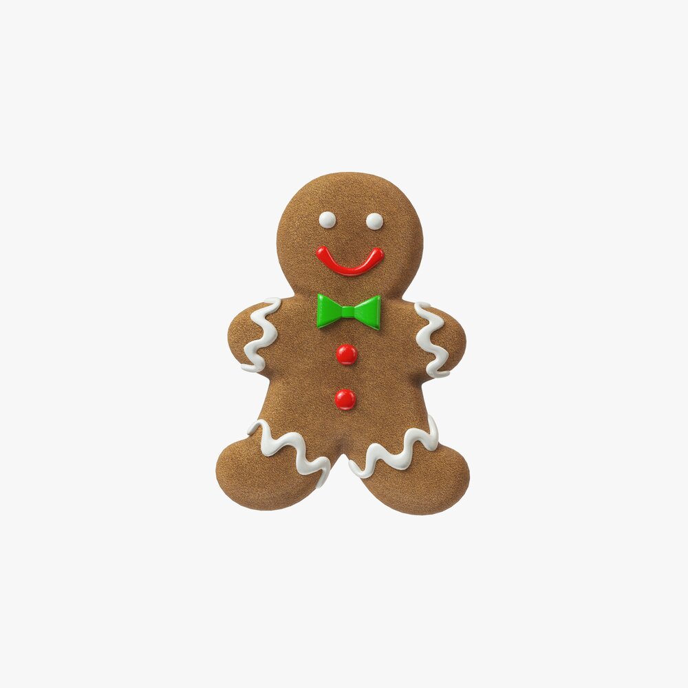 Gingerbread Cookie Man 3D модель