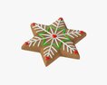 Gingerbread Cookie Snow Star 3D 모델 