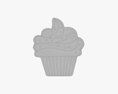 Gingerbread Cookie Cupcake 3D-Modell