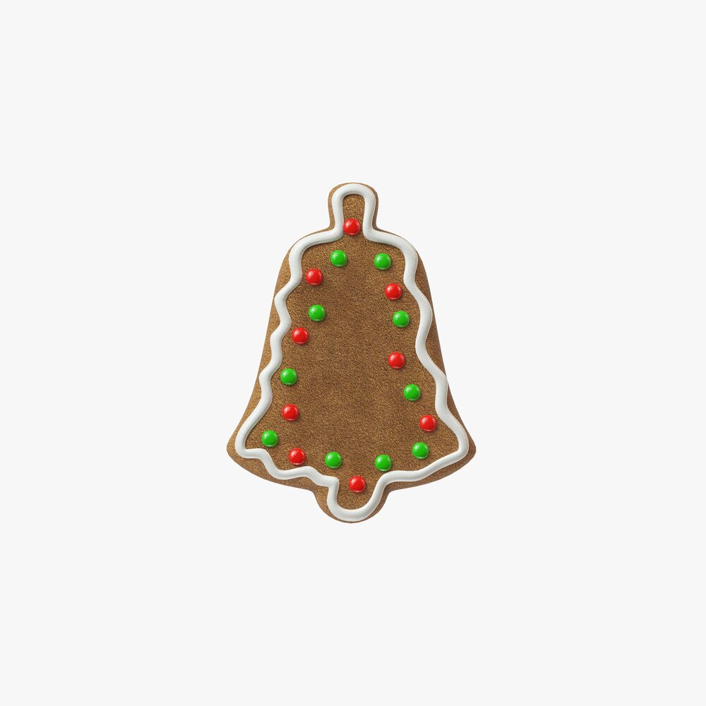 Gingerbread Cookie Bell 3D 모델 