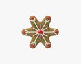 Gingerbread Cookie Snowflake Modèle 3d