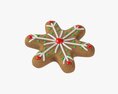 Gingerbread Cookie Snowflake Modelo 3d