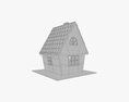 Gingerbread Cookie House 3d model