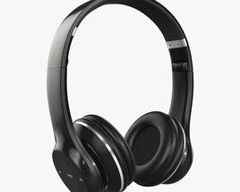 Headphones Bluetooth Black 3D模型