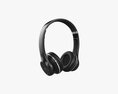 Headphones Bluetooth Black 3Dモデル