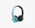 Headphones Bluetooth Blue 3Dモデル