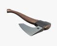 Stylized War Axe With Wooden Handle 3D модель