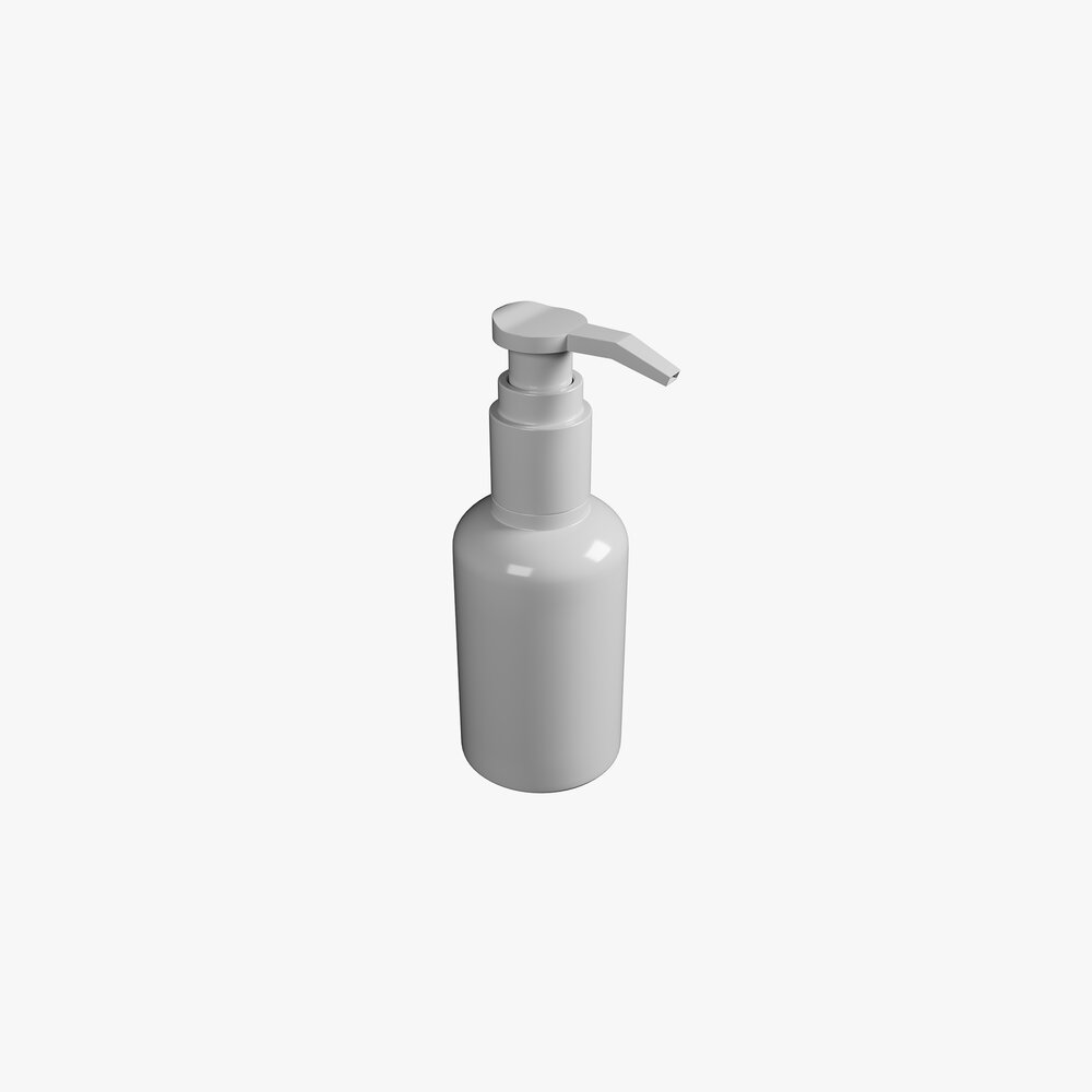 Cosmetic Bottle White 3d model