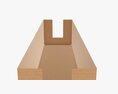 Long Shelf Tray Cardboard Box 3d model