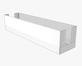Long Shelf Tray Cardboard Box 3d model