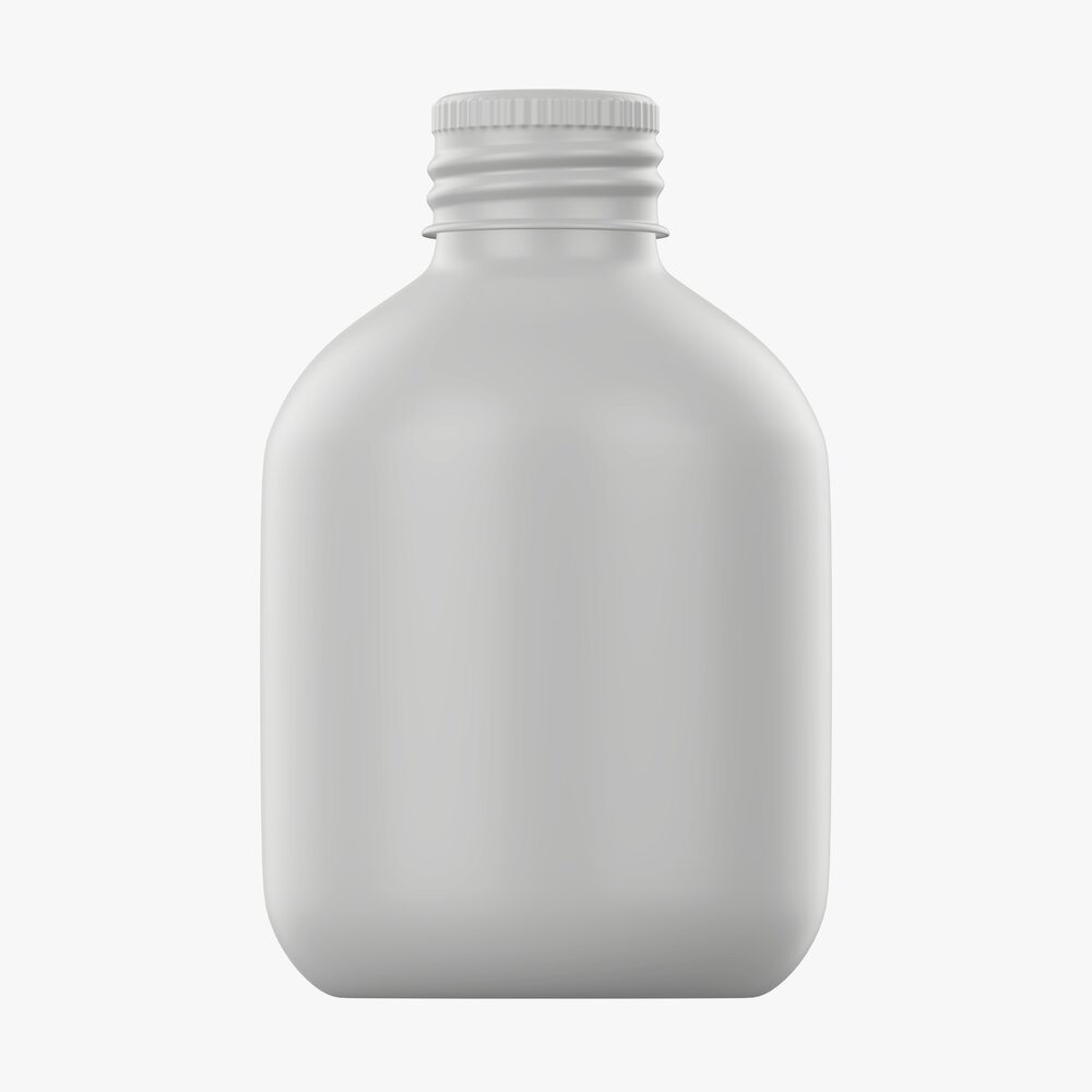 Metal Bottle With Cap Small 3D 모델 