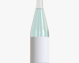 Mineral Water In Glass Bottle Mock Up 3D модель