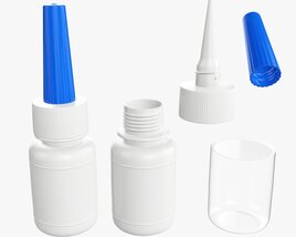 Plastic Bottle For Glue 3D-Modell