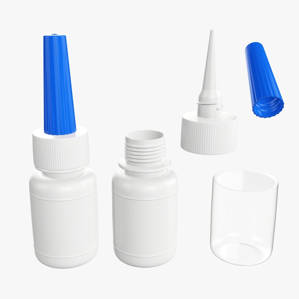 Plastic Bottle For Glue Modèle 3D