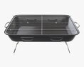 Portable Charcoal Steel Grill Bbq Modelo 3d