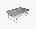 Portable Charcoal Steel Grill Bbq 3d model