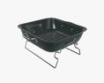 Portable Charcoal Steel Grill Bbq Small 3D 모델 