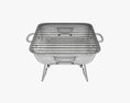 Portable Charcoal Steel Grill Bbq Small 3Dモデル