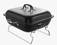 Portable Charcoal Steel Grill Bbq Small With Cap 3D-Modell