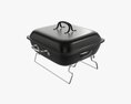Portable Charcoal Steel Grill Bbq Small With Cap 3D модель